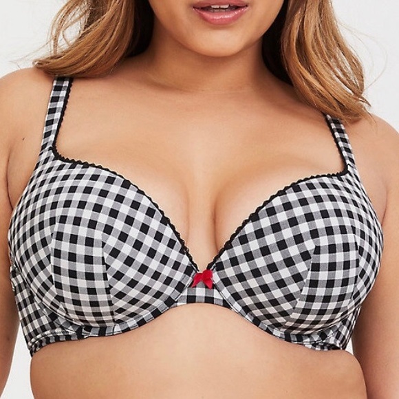 torrid Other - 🆕Torrid BLACK WHITE GINGHAM PUSHUP PLUNGE BRA 42H